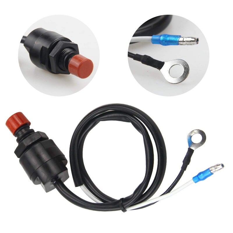 ZOOKOTO Universal Boat Outboard Engine Motor Lanyard Kill Urgent Stop Switch & 2 pcs Safety Tether Lanyard for Yamaha/Tohatsu/Honda Outboard Motors ATV Boat Bike - Image 3